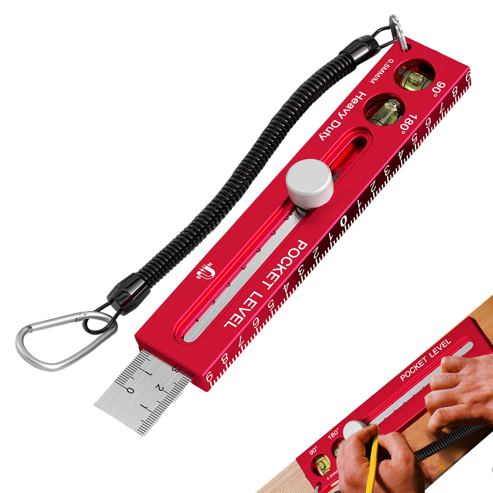 Marking Tools In Workshop - Magnetic Woodworking Ruler Aluminum Alloy Level