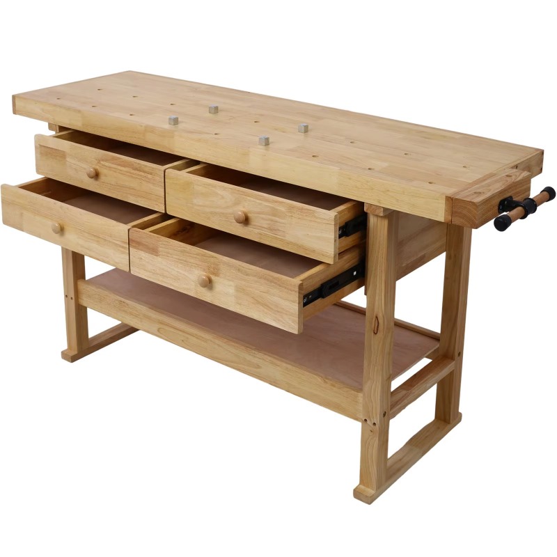 Tools Used In Wood Workshop - DB 60in steel workbench with 4