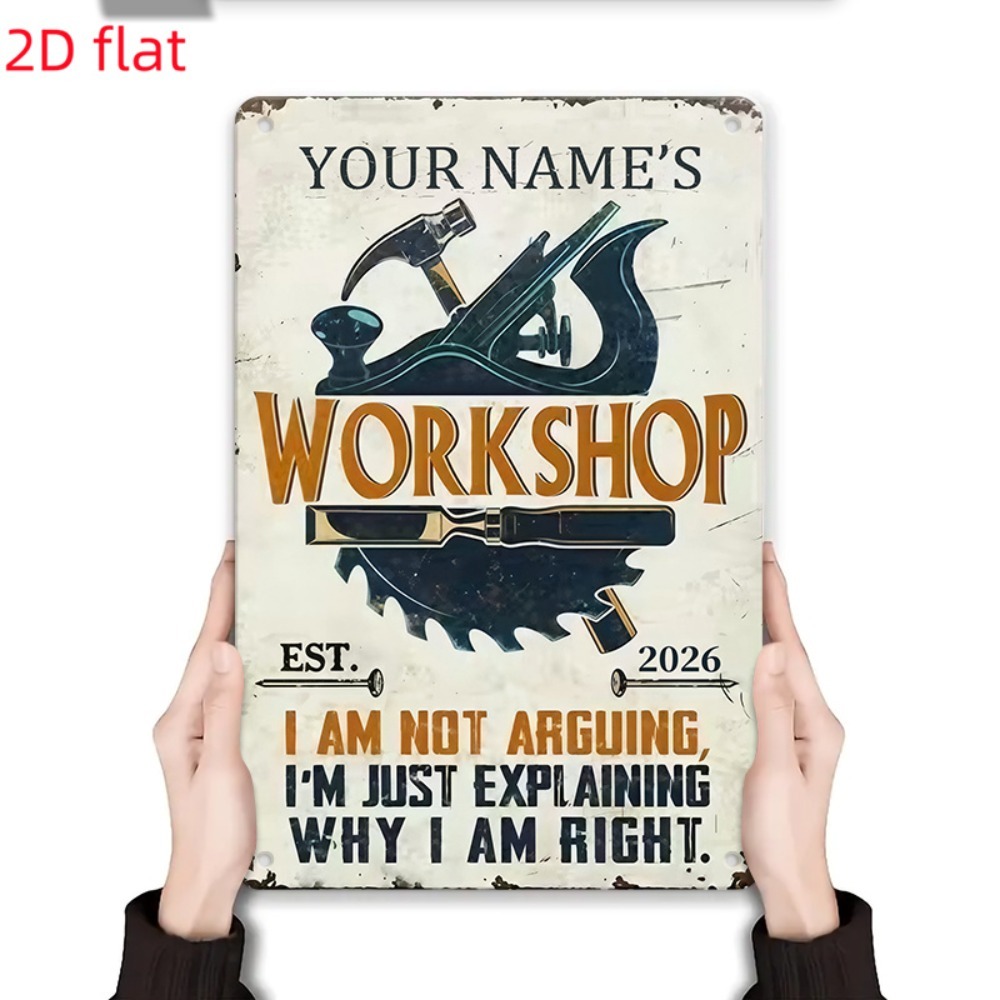 [2D Flat] 1pc Custom Name Work - Workshop Tools Name 评论和价格