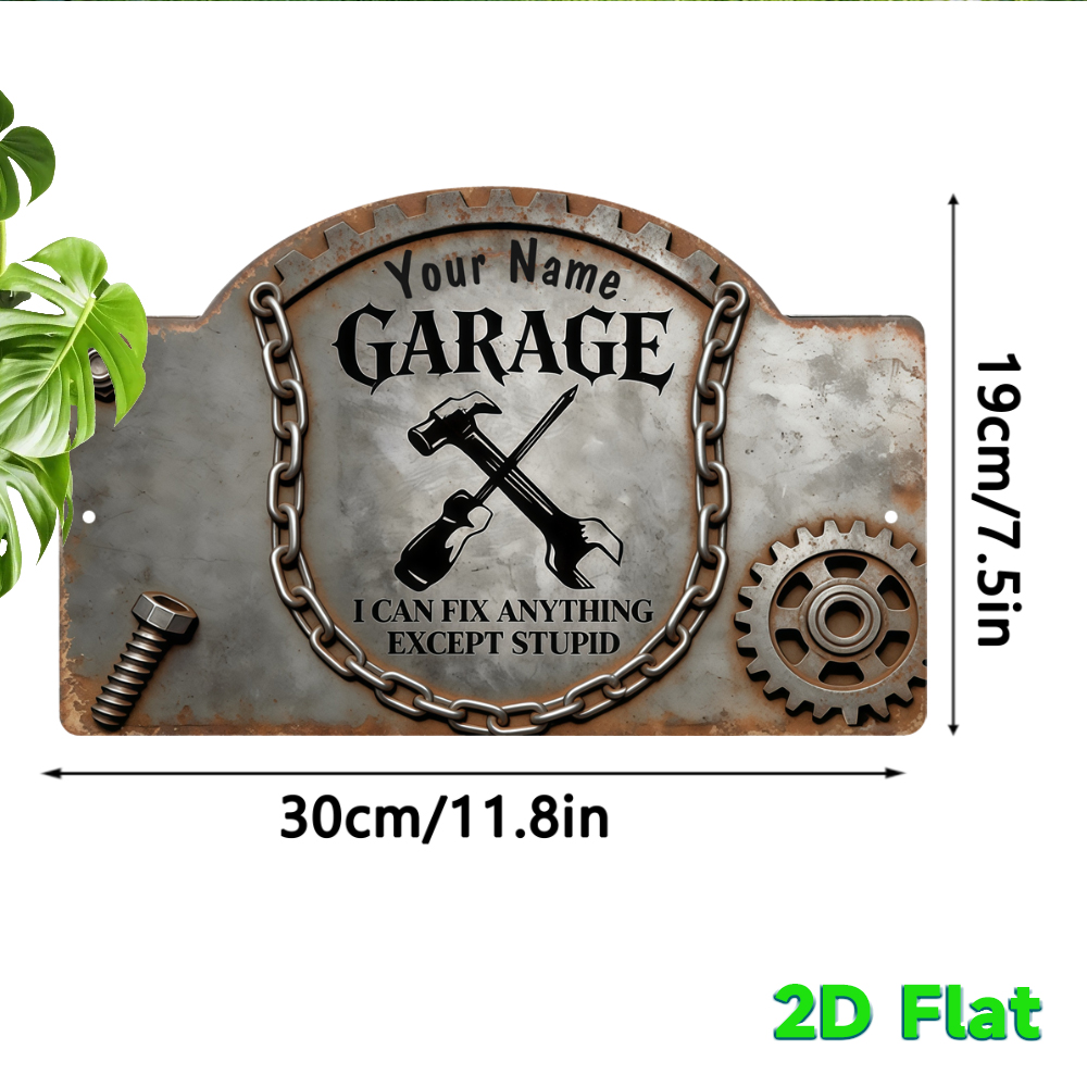 Custom Name Vintage Gear Garag - Workshop Tools Name 评论和价格