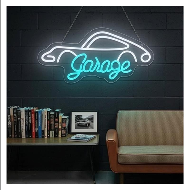 Garage Neon Sign LED Light Dim - Workshop Tools Wallpaper 评论和价格