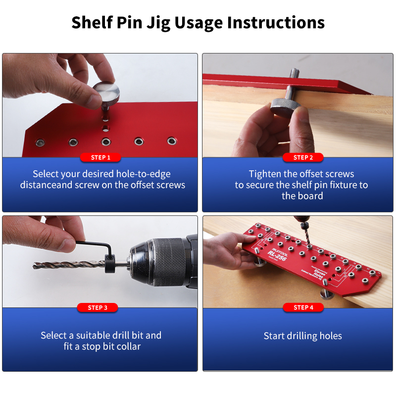 Shelf Pin Jig Set Aluminium Al - Dowel Jig Kit 评论和价格