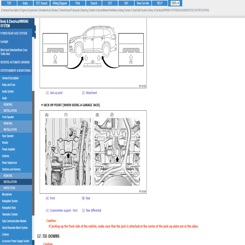 Online Account for Su-baru S-T - Workshop Tools Diagram 评论和价格