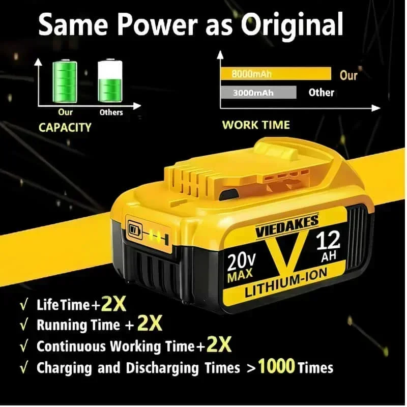 🔥Replacement 20V 12.0Ah Lithiu - Bosch Drill Gsb 18V 评论和价格