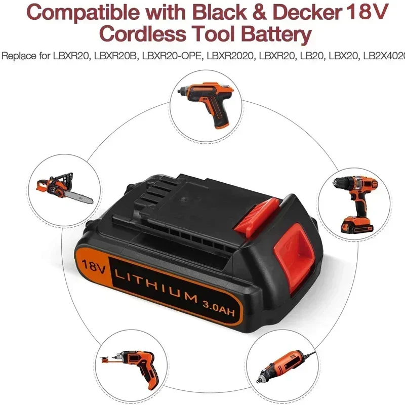18V  3.0Ah BL2018 Replacement  - Black+Decker Tool 20V Max 评论和价格