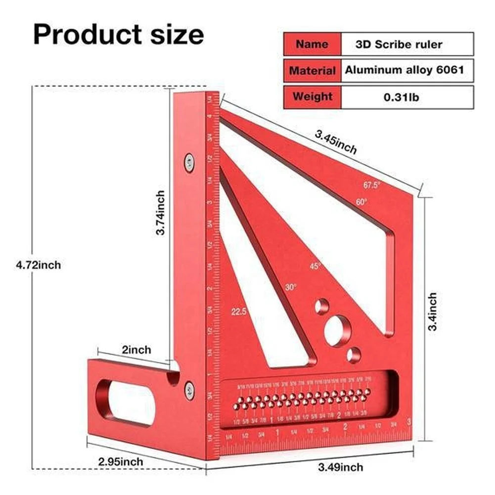 Red 3D Multi Angle Measuring R - Marking Tools In Workshop 评论和价格