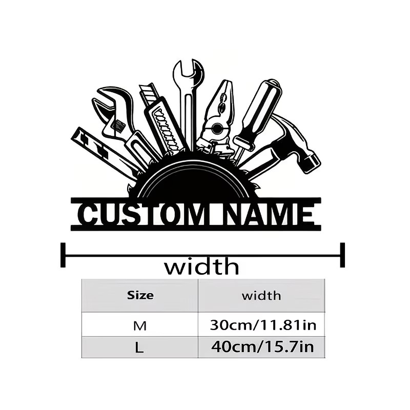 Custom Metal Tool Wall Art - P - Workshop Tools Name 评论和价格