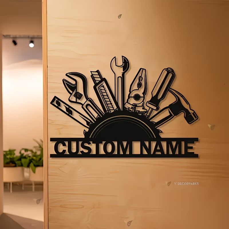 Custom Metal Tool Wall Art - P - Workshop Tools Name 评论和价格